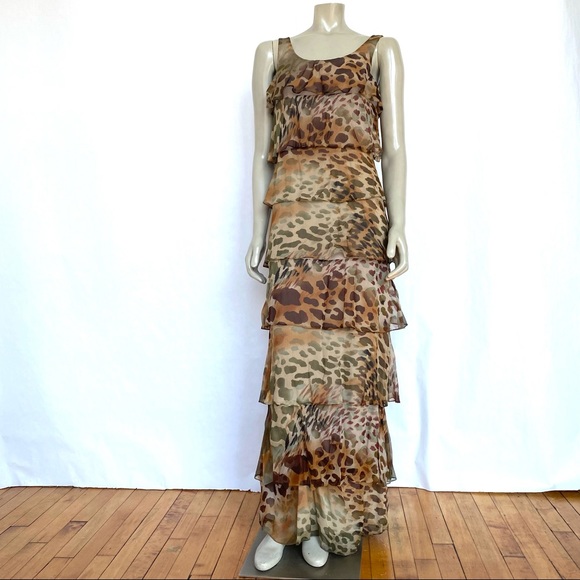 Calvin Klein Dresses & Skirts - Calvin Klein Animal Print Chiffon Maxi Dress